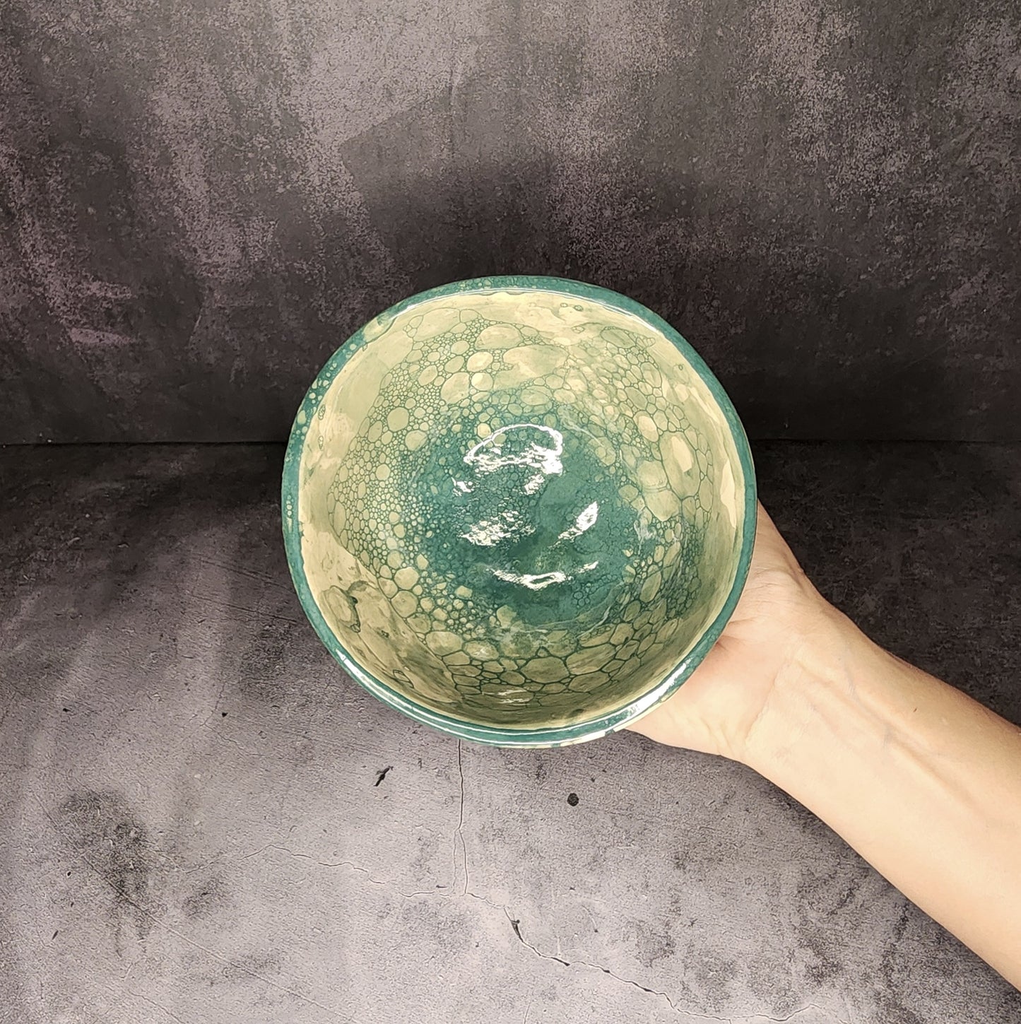 Bowl- Green Bubble