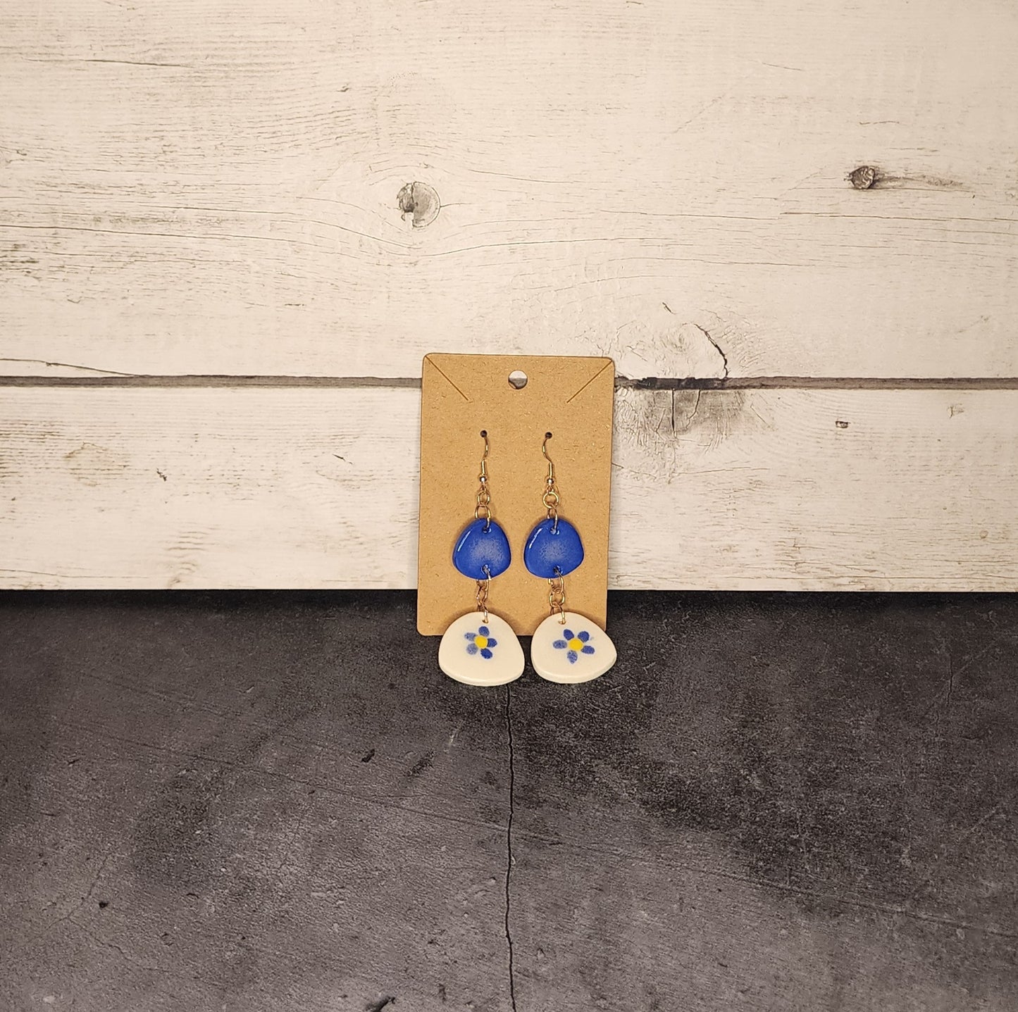 Earrings- Blue Flowers