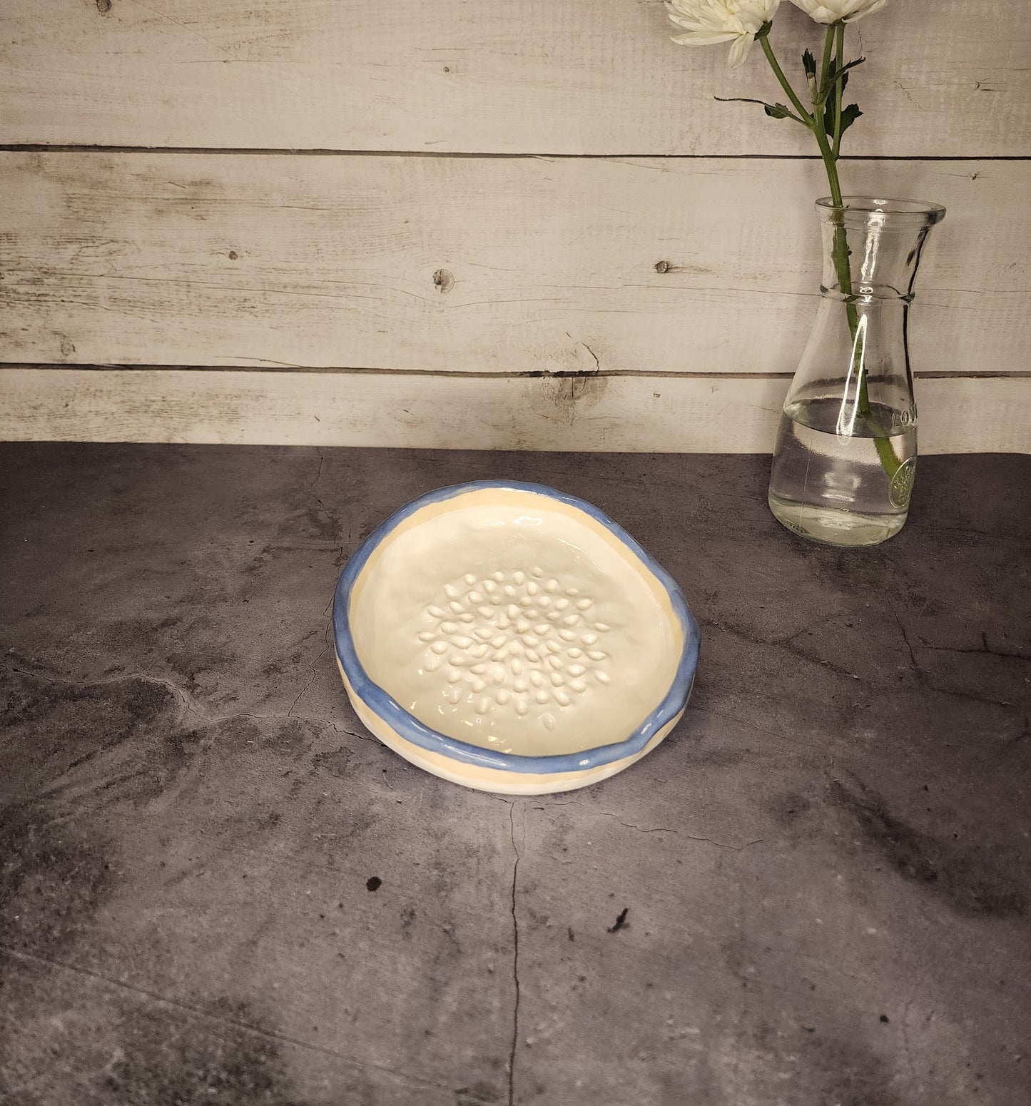 Garlic Grater- White & Blue