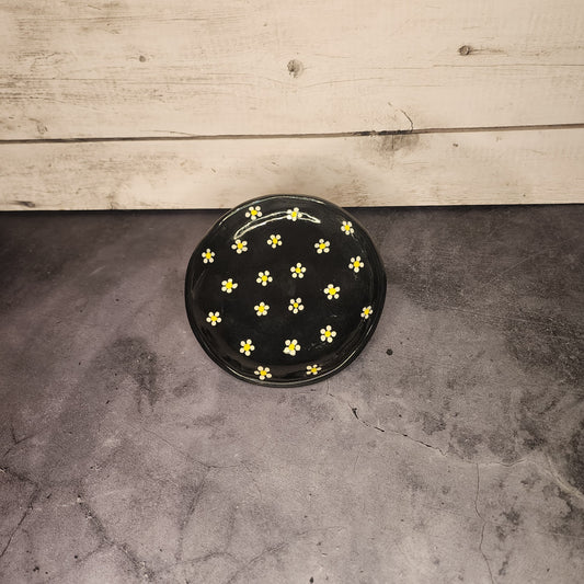 Trinket Dish- Black & Floral