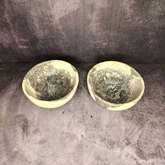 Bowl Set- Black Bubbles