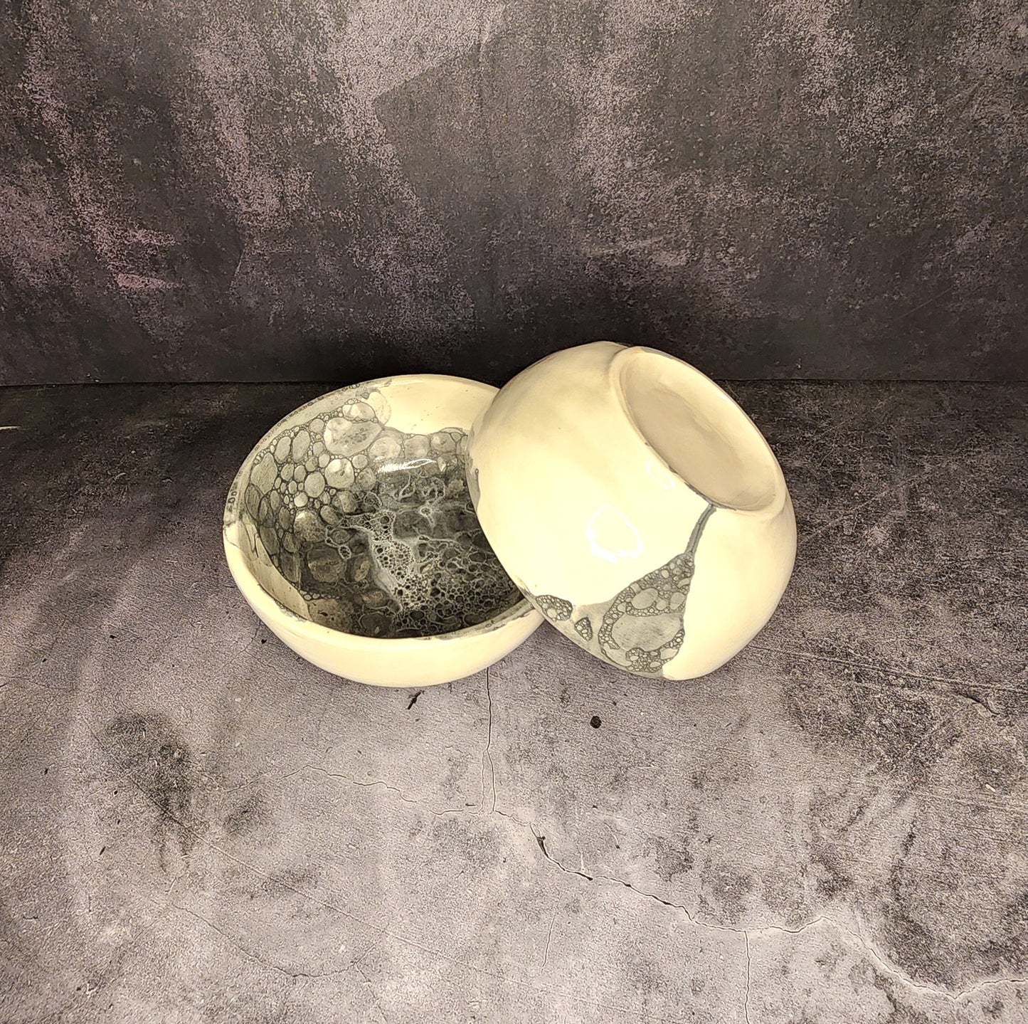 Bowl Set- Black Bubbles