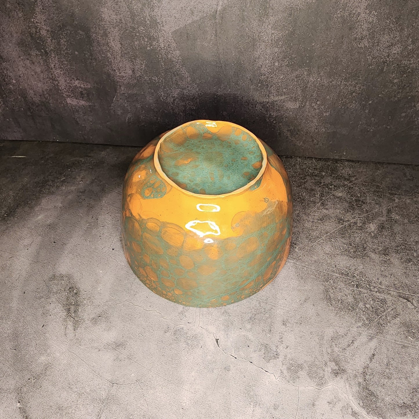 Bowl- Green Bubbles (Large)
