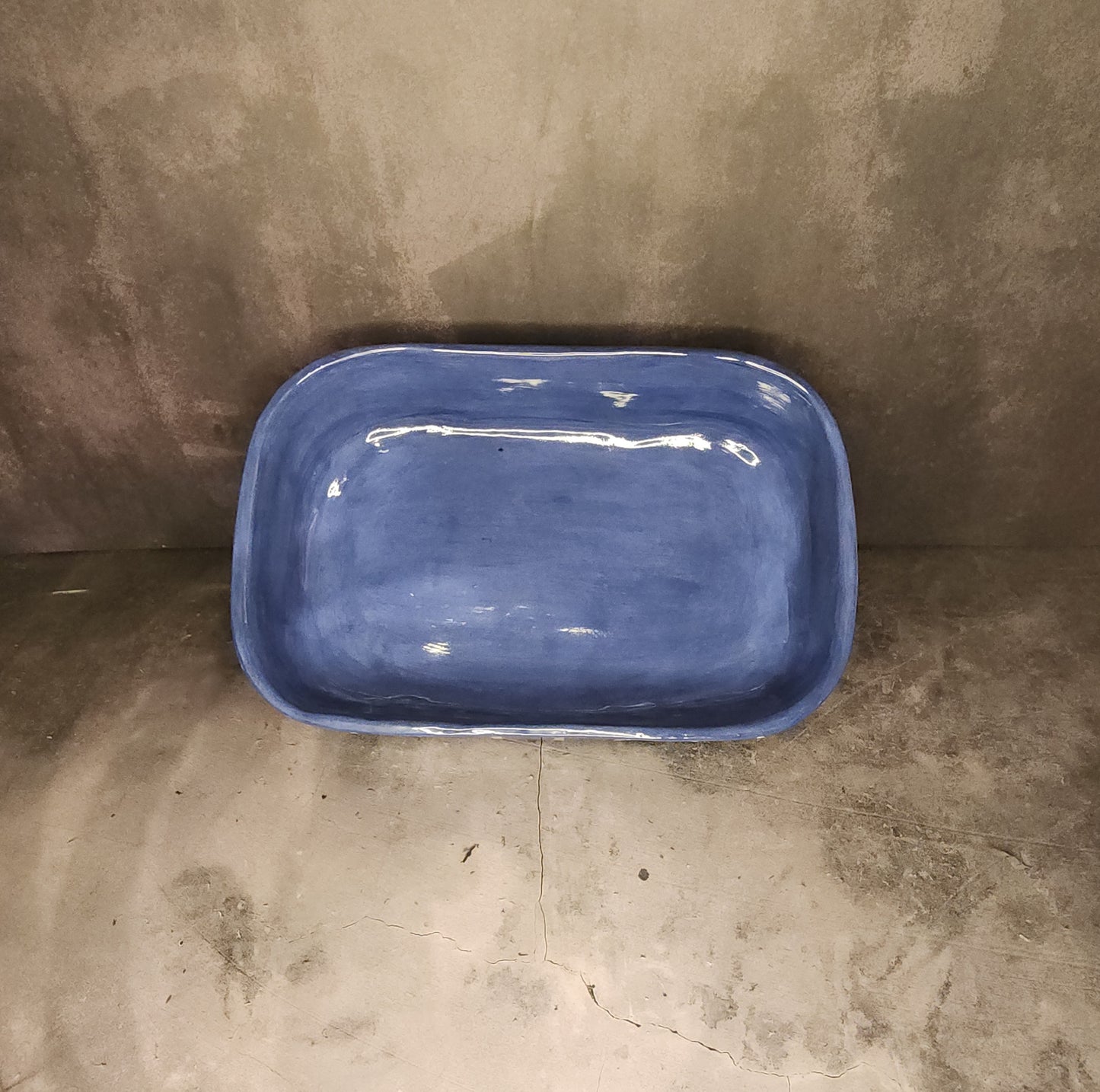 Casserole Dish- Blue & Stripes