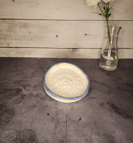 Garlic Grater- White & Blue
