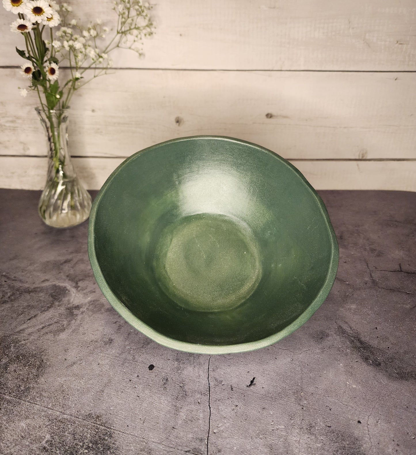 Large Bowl- Matte Green