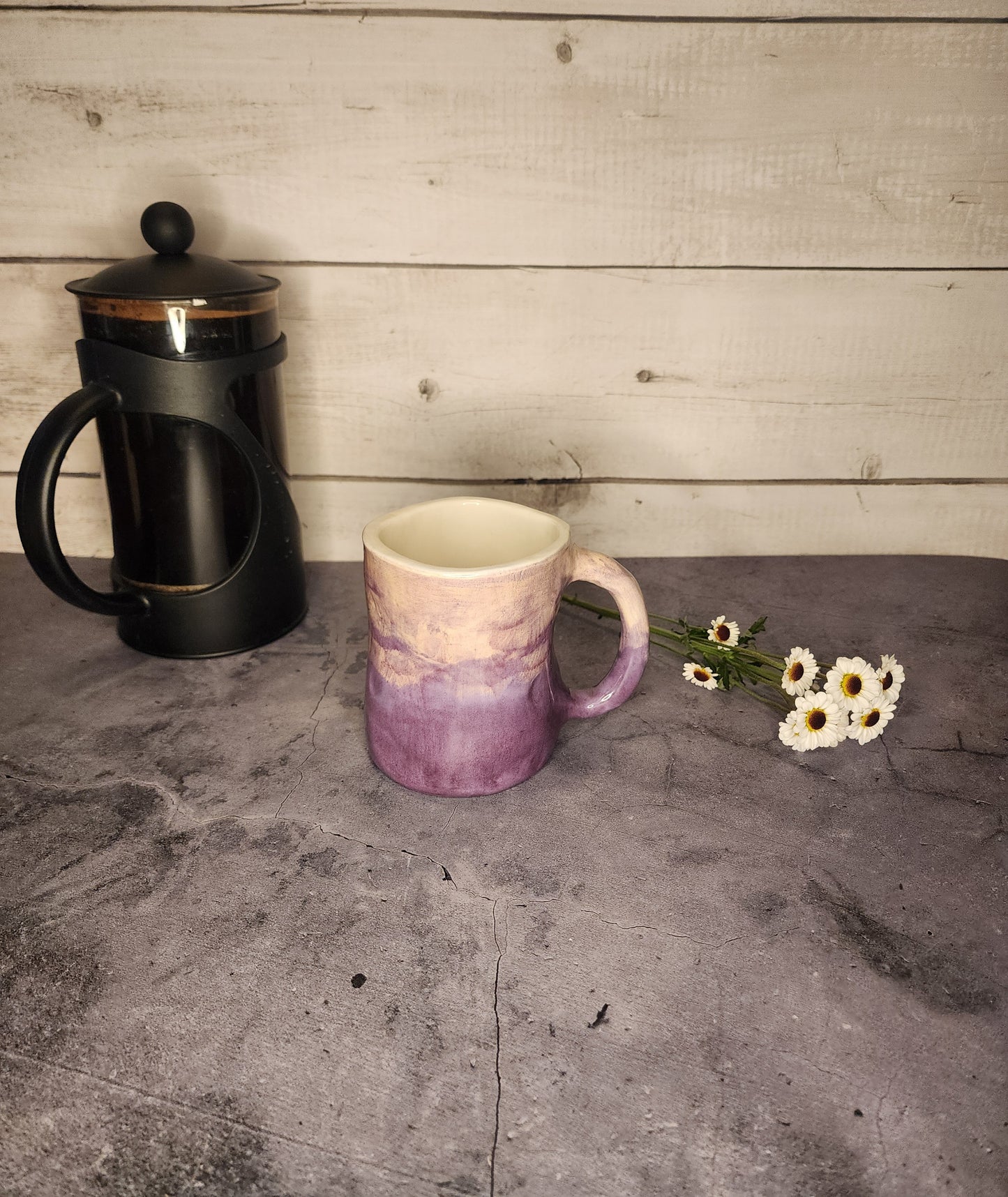 Coffee Cup- Purple Water Color