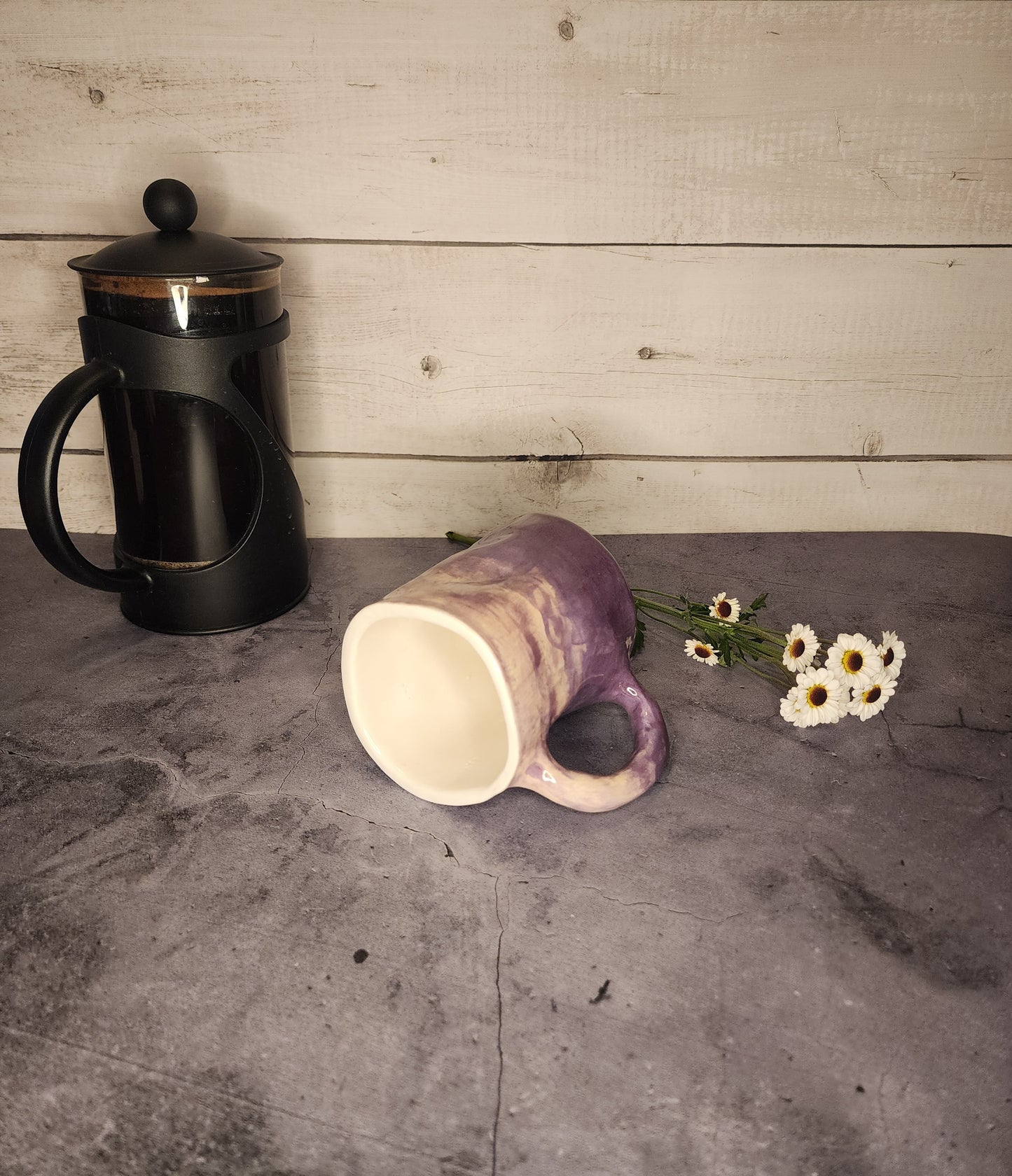 Coffee Cup- Purple Water Color